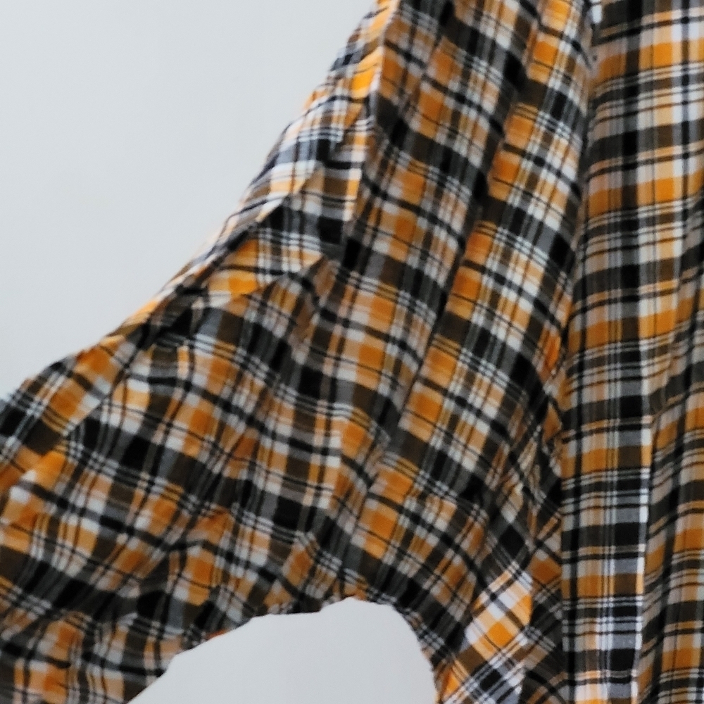 Easel oversized long sleeve button-down tunic plaid shirt NWT - Picture 8 of 12